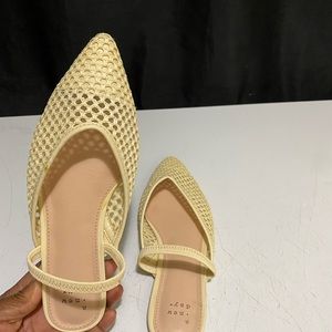 A New Day flat open back shoes size 6.5